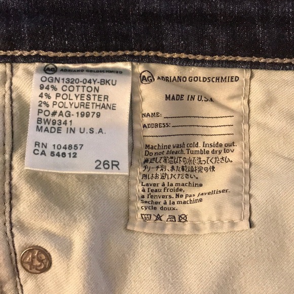 AG Adriano Goldschmied Tomboy Crop | Size 26R - Picture 6 of 6